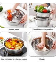 3 IN 1 VEGETABLE CUTTER WITH DRAIN BASKET