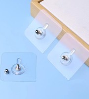 ( 05 Pieces ) Transparent Hook With Nut