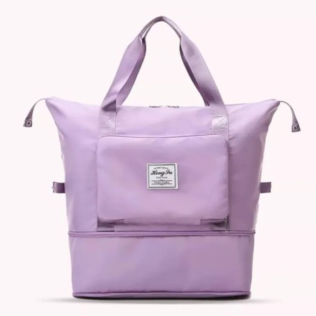 Super Large Capacity Folding Bag Travel Bags ( Lite purple color)