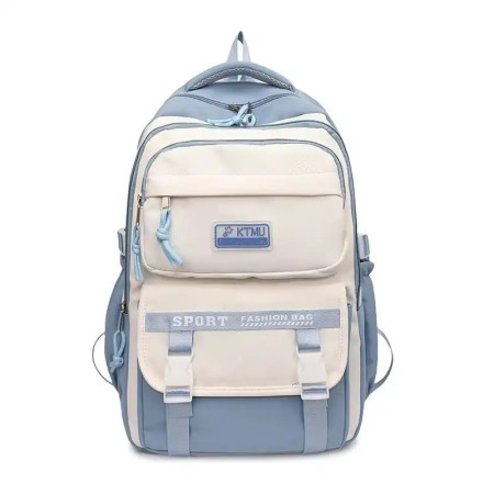 Academy Style Waterproof School Book Bag(Blue Color)(S2)
