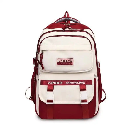 Academy Style Waterproof School Book Bag(Merun Color)(S2)