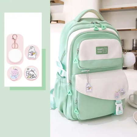 Cute Casual Premium Kids School Backpack (Mint Green)(S7)